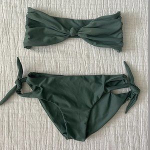MIKOH Carmel Knot Bandeau Top and Bottoms